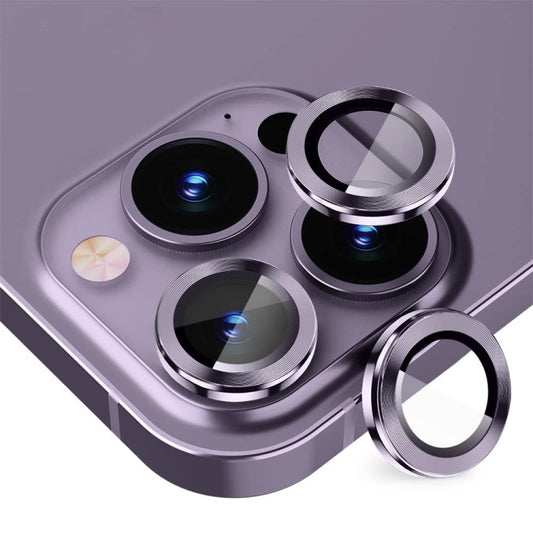 ENKAY 9H Rear Lens Metal Ring Tempered Glass Film For iPhone 14 Pro / 14 Pro Max, For iPhone 14 Pro / 14 Pro Max, For iPhone 14 Pro / 14 Pro Max(Purple)