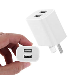 Mini Dual Port USB Charger with USB to Type-C Data Cable, AU Plug, AU Plug + Type-C Cable