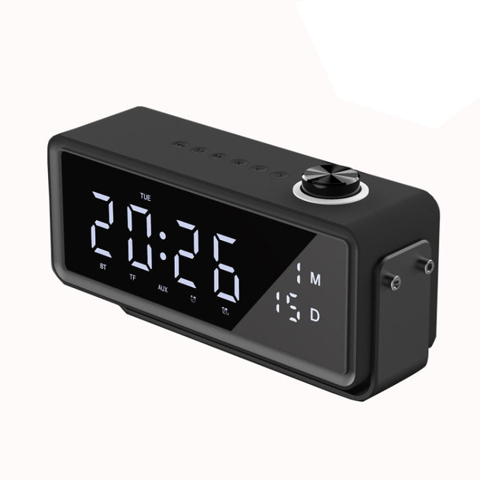AEC K5 Mirror Alarm Clock Bluetooth Speakers with LED Light Support TF / FM