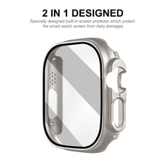 For Apple Watch Ultra / Ultra 2 49mm ENKAY PC Frame 9H Tempered Glass Case