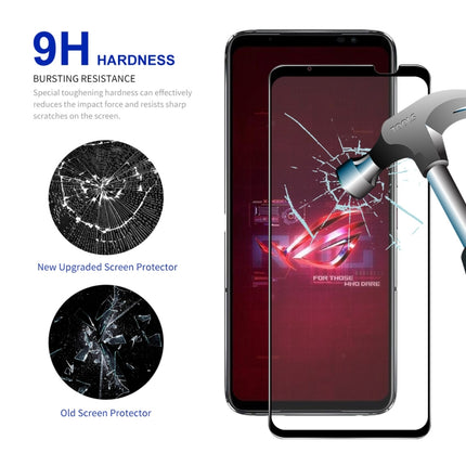 For Asus Rog Phone 6 / 6D / 6 Pro ENKAY Full Glue 0.26mm 9H 2.5D Tempered Glass Full Film, 2pcs