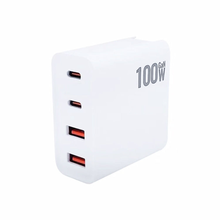 GaN 100W Dual USB + Dual USB-C/Type-C Multi Port Charger for Apple MacBook Series, US Plug, US / EU Plug, US / UK Plug, US / AU Plug, US / EU / UK Plug, US / EU / UK / AU Plug