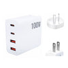 GaN 100W Dual USB + Dual USB-C/Type-C Multi Port Charger for Apple MacBook Series, US Plug, US / EU Plug, US / UK Plug, US / AU Plug, US / EU / UK Plug, US / EU / UK / AU Plug