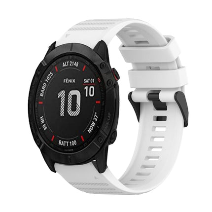 26mm Horizontal Texture Silicone Watch Band with Removal Tool, For Garmin Fenix 6X Sapphire, For Garmin Fenix 5X Sapphire, For Garmin Fenix 5X Plus