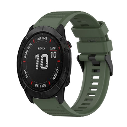 26mm Horizontal Texture Silicone Watch Band with Removal Tool, For Garmin Fenix 6X Sapphire, For Garmin Fenix 5X Sapphire, For Garmin Fenix 5X Plus