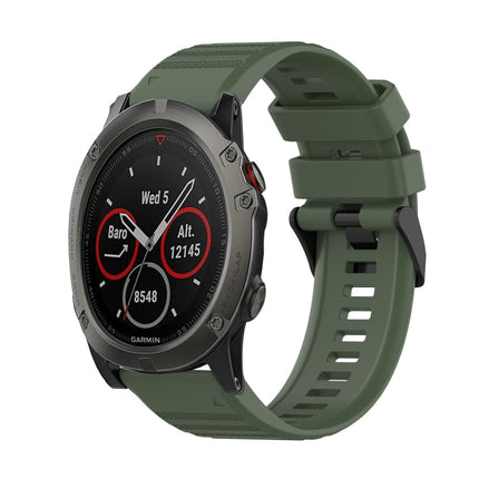 26mm Horizontal Texture Silicone Watch Band with Removal Tool, For Garmin Fenix 6X Sapphire, For Garmin Fenix 5X Sapphire, For Garmin Fenix 5X Plus
