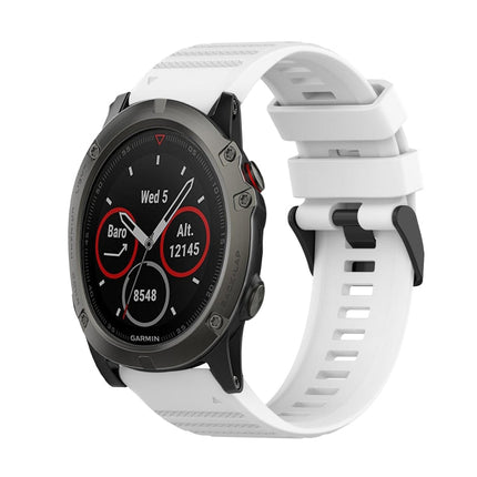 26mm Horizontal Texture Silicone Watch Band with Removal Tool, For Garmin Fenix 6X Sapphire, For Garmin Fenix 5X Sapphire, For Garmin Fenix 5X Plus