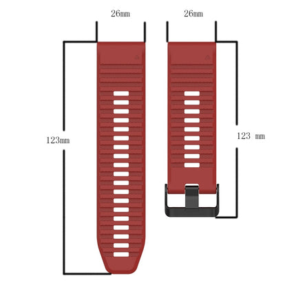 26mm Horizontal Texture Silicone Watch Band with Removal Tool, For Garmin Descent MK 2, For Garmin Descent MK 2i