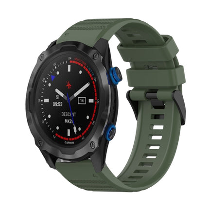 26mm Horizontal Texture Silicone Watch Band with Removal Tool, For Garmin Descent MK 2, For Garmin Descent MK 2i