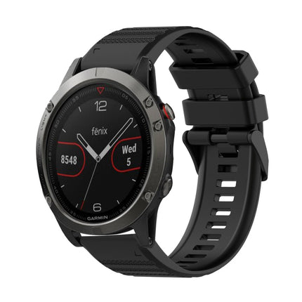 22mm Horizontal Texture Silicone Watch Band with Removal Tool, For Garmin Fenix 6 Pro GPS, For Garmin Fenix 6 Sapphire GPS, For Garmin Fenix 5