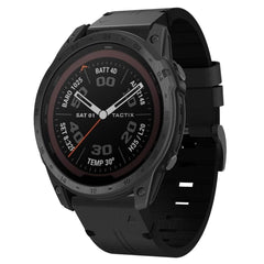 26mm Leather Steel Buckle Watch Band, For Garmin Descent MK 2, For Garmin Tactix 7, For Garmin Fenix 6X, For Garmin Fenix 5X Sapphire, For Garmin Tactix Delta, For Garmin Descent MK 2i, For Garmin Tactix 7 Pro, For Garmin Fenix 3