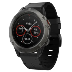 26mm Leather Steel Buckle Watch Band, For Garmin Descent MK 2, For Garmin Tactix 7, For Garmin Fenix 6X, For Garmin Fenix 5X Sapphire, For Garmin Tactix Delta, For Garmin Descent MK 2i, For Garmin Tactix 7 Pro, For Garmin Fenix 3
