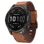 For Garmin Fenix 7S Sapphire Solar / Brown