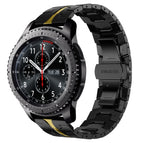For Samsung Gear S3 Frontier / Black+Gold