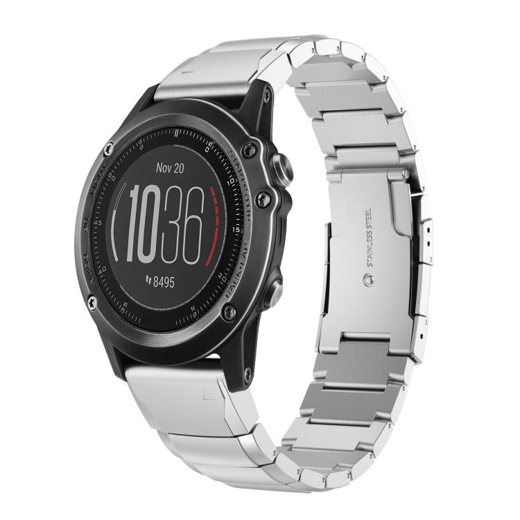 26mm Tortoise Shell Stainless Steel Watch Band, For Garmin Fenix 3, For Garmin Fenix 3 HR, For Garmin Descent MK 2, For Garmin Descent MK 2i