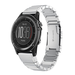 26mm Tortoise Shell Stainless Steel Watch Band, For Garmin Fenix 3, For Garmin Fenix 3 HR, For Garmin Descent MK 2, For Garmin Descent MK 2i