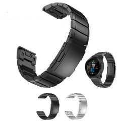 26mm Tortoise Shell Stainless Steel Watch Band, For Garmin Fenix 3, For Garmin Fenix 3 HR, For Garmin Descent MK 2, For Garmin Descent MK 2i