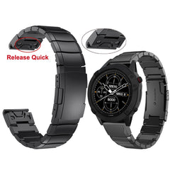26mm Tortoise Shell Stainless Steel Watch Band, For Garmin Fenix 3, For Garmin Fenix 3 HR, For Garmin Descent MK 2, For Garmin Descent MK 2i