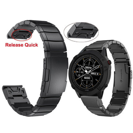 22mm Tortoise Shell Stainless Steel Watch Band, For Garmin Forerunner 955, For Garmin Forerunner 945, For Garmin Forerunner 935, For Garmin Instinct 2, For Garmin Instinct, For Garmin Descent G1, For Garmin Instinct Crossover                           ...