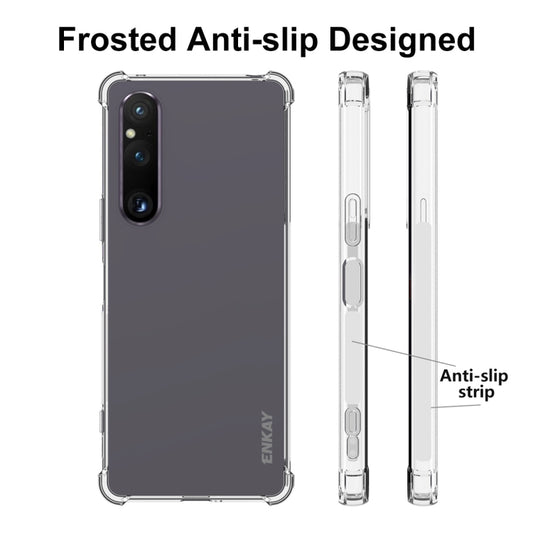 For Sony Xperia 1 V ENKAY Hat-Prince Clear TPU Shockproof Phone Case, For Sony Xperia 1 V