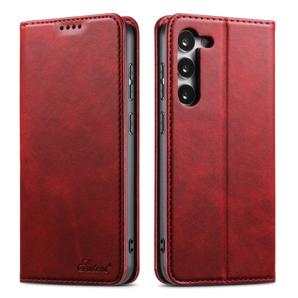 Suteni Calf Texture Horizontal Flip Leather Phone Case, For Samsung Galaxy S25 5G, For Samsung Galaxy S25+ 5G, For Samsung Galaxy S25 Ultra 5G, For Samsung Galaxy S24 Ultra 5G, For Samsung Galaxy S24+ 5G, For Samsung Galaxy S24 5G