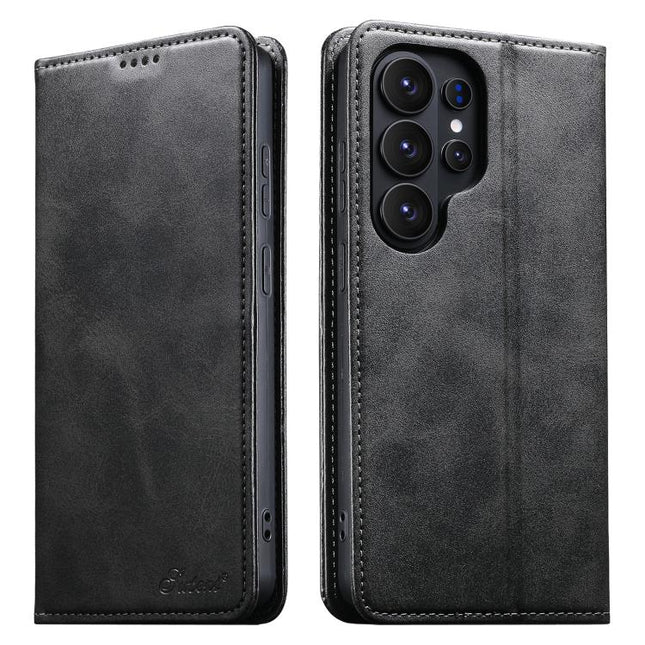 Suteni Calf Texture Horizontal Flip Leather Phone Case, For Samsung Galaxy S26+ 5G, For Samsung Galaxy S26 Ultra 5G, For Samsung Galaxy S26 5G, For Samsung Galaxy S25 5G, For Samsung Galaxy S25+ 5G, For Samsung Galaxy S25 Ultra 5G
