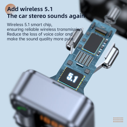 T16 MP3 Player Fast Charger Wireless Bluetooth 5.1 FM Transmitter Hands Free Car Kit, T16 Bluetooth 5.1