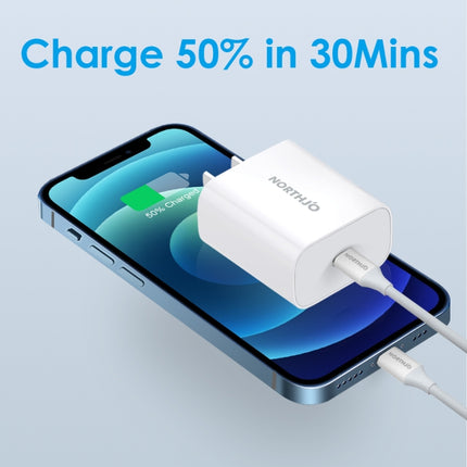 NORTHJO NOPD2000 PD 20W USB-C / Type-C Single Port Fast Wall Charger, US Plug, EU Plug