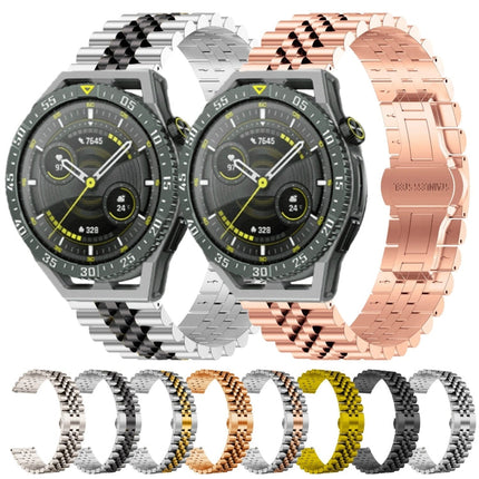 Five Bull Half Round Stainless Steel Watch Band + Strap Removal Tool, For Huawei Watch GT3 SE, For Huawei Watch Buds, For Huawei Watch3 Pro New