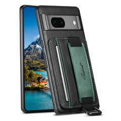 Suteni H13 Card Wallet Wrist Strap Holder PU Phone Case, For Googel Pixel 6, For Googel Pixel 6 Pro, For Googel Pixel 6a, For Googel Pixel 7 5G, For Googel Pixel 7 Pro 5G, For Googel Pixel 7a