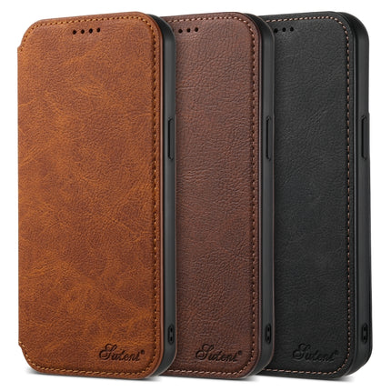 Suteni J06 Multifunctional Leather Magnetic Magsafe Phone Case, For iPhone 12/12 Pro, For iPhone 12 Pro Max, For iPhone 13, For iPhone 13 Pro, For iPhone 13 Pro Max, For iPhone 14, For iPhone 14 Pro, For iPhone 14 Plus