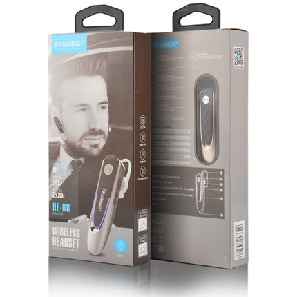 Fineblue HF68 Bluetooth Mini Earphone Business Wireless Earbud Stereo Music Hands-free Calling Earphone Large Battery Capacity, Black