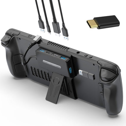 V266 For Steam Deck 5 in 1 Bracket Docking Station Charging Base Support 4K/60Hz USB3.0, V266 5 in 1