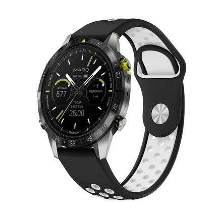 22mm Sports Breathable Silicone Watch Band, For Garmin MARQ Athlete Gen 2, For Garmin Instinct Crossover