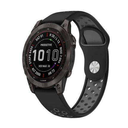 22mm Sports Breathable Silicone Watch Band, For Garmin Instinct Crossover Solar, For Garmin Fenix 7