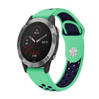 For Garmin Fenix 6 GPS / Mint Green+Midnight Blue