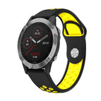 For Garmin Fenix 6 GPS / Black+Yellow