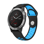 For Garmin Fenix 6 GPS / Black+Blue