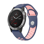 For Garmin Fenix 6 GPS / Midnight Blue+Pink
