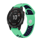 For Garmin Fenix 6 Pro GPS / Mint Green+Midnight Blue