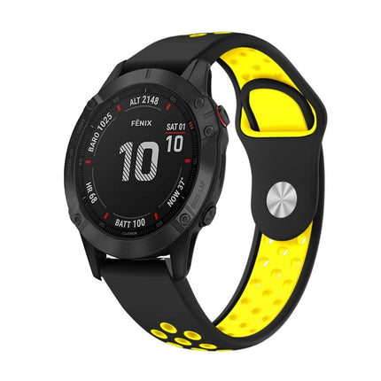 22mm Sports Breathable Silicone Watch Band, For Garmin Fenix 6 GPS, For Garmin Fenix 6 Pro GPS