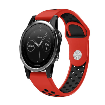 22mm Sports Breathable Silicone Watch Band, For Garmin Fenix 6 Sapphire GPS, For Garmin Fenix 5