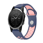 For Garmin Fenix 5 / Midnight Blue+Pink