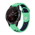 For Garmin Fenix 5 Plus / Mint Green+Midnight Blue