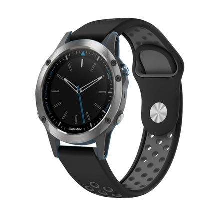 22mm Sports Breathable Silicone Watch Band, For Garmin Fenix 5 Plus, For Garmin Quatix 5