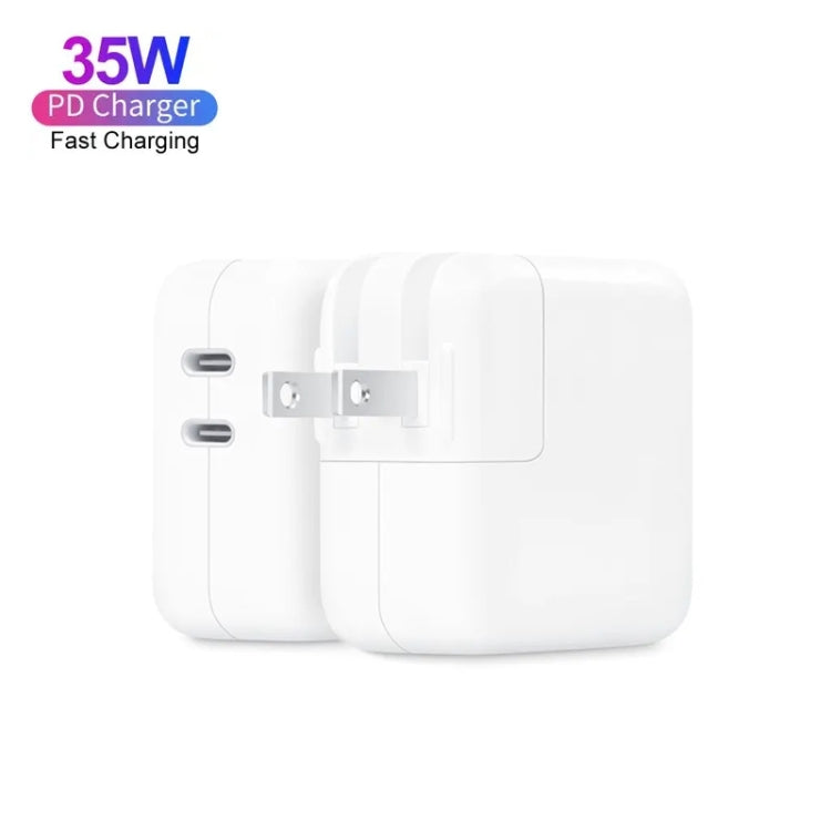 35W PD3.0 USB-C / Type-C Dual Port Charger for iPhone / iPad Series, US Plug, EU Plug