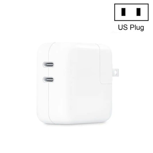 35W PD3.0 USB-C / Type-C Dual Port Charger for iPhone / iPad Series, US Plug, EU Plug