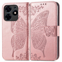 Butterfly Love Flower Embossed Leather Phone Case, For Tecno Spark 10 Pro, For Tecno Spark 10C