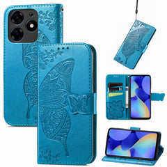 Butterfly Love Flower Embossed Leather Phone Case, For Tecno Spark 10 Pro, For Tecno Spark 10C