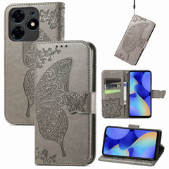 Butterfly Love Flower Embossed Leather Phone Case, For Tecno Spark 10 Pro, For Tecno Spark 10C